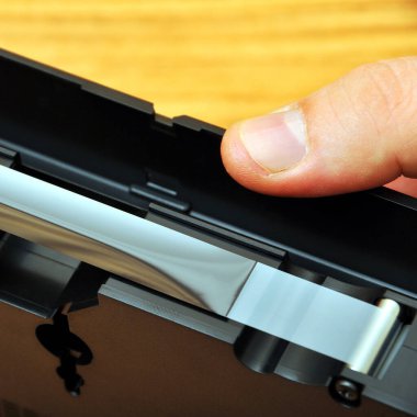 Detaylı resimlerle dolu eski boş vhs analog video kaseti