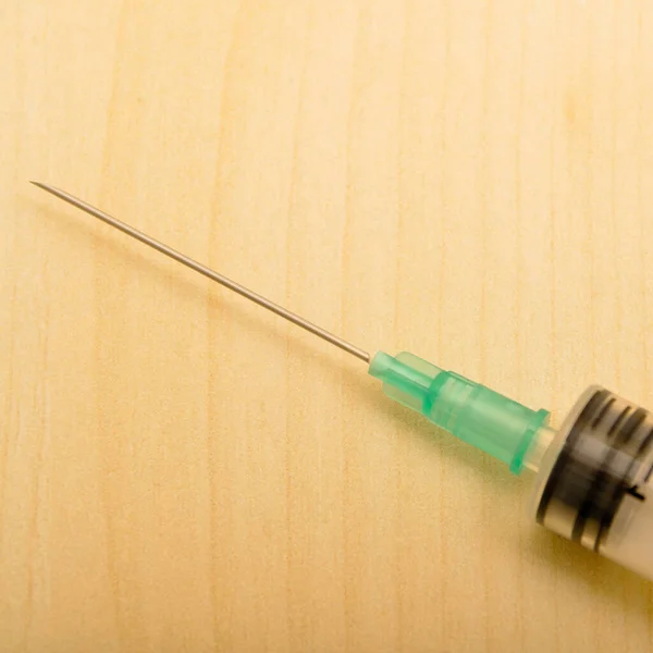 Medizinische Injektionsspritze Aus Kunststoff Kann Krankenhaus Bei Ärzten Und Krankenschwestern — Stockfoto
