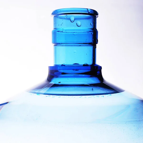 Kunststoff Hygienische Große Blaue Trinkwasserflasche Sauberes Und Reines Wasserkanisterdetail — Stockfoto