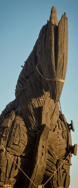 Cheval Troie Canakkale Cheval Bois Est Film Troy Été Donné — Photo