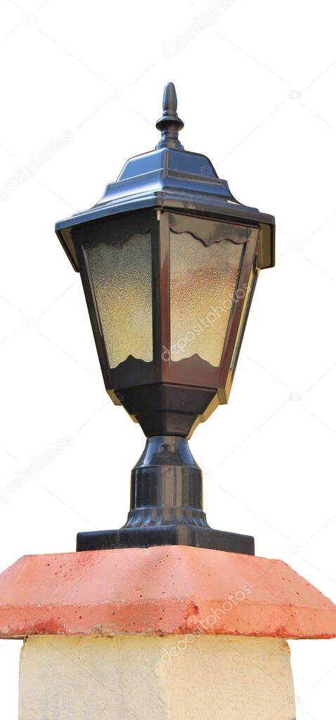 Vintage classic street lamp sconce, used in parks, streets and outdoor