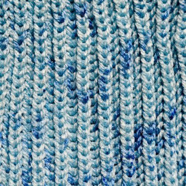 Yünden desenli kumaş. El yapımı kumaş mavi yün arkaplan dokusu