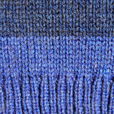 Yünden desenli kumaş. El yapımı kumaş mavi yün arkaplan dokusu