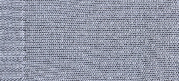 Tissu Motif Laine Tissu Tricoté Main Laine Grise Texture Fond — Photo