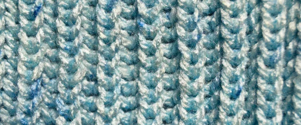 Шаблон Ткани Шерсти Ткань Ручной Работы Синяя Шерсть Фон Текстуры — стоковое фото