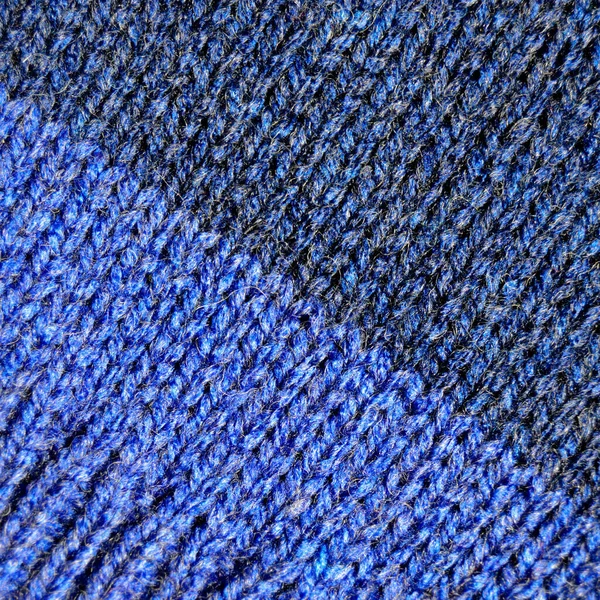 Tissu Motif Laine Tissu Tricoté Main Laine Bleue Texture Fond — Photo