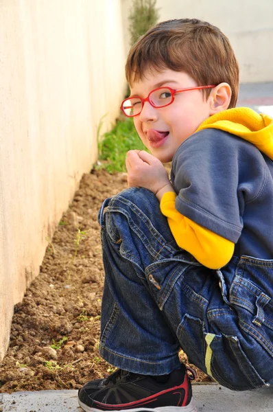 Mischievous child — Stock Photo, Image