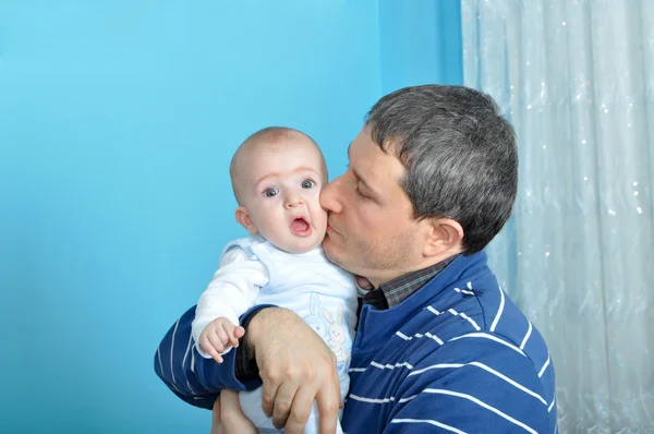 Father and cute baby — Stock Photo, Image