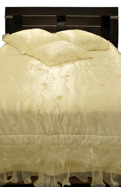 베개와 침대 — 스톡 사진