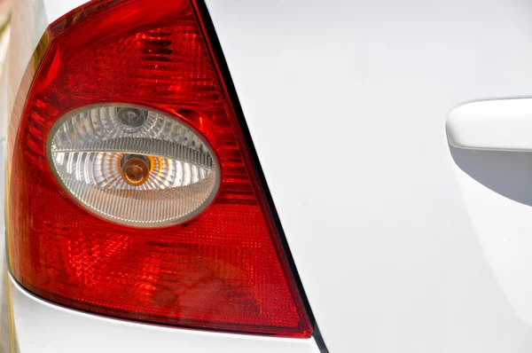 Head lamp of white car — Stock Photo, Image