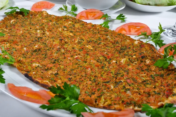 Turkish lahmacun kebab — Stock Photo, Image