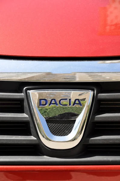 Dacia metal logo — Stok fotoğraf