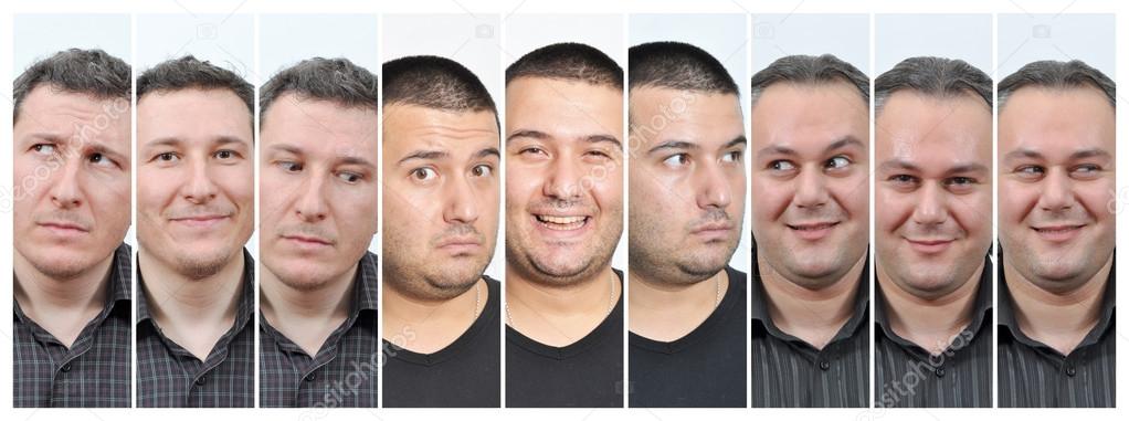 Men facial expressions
