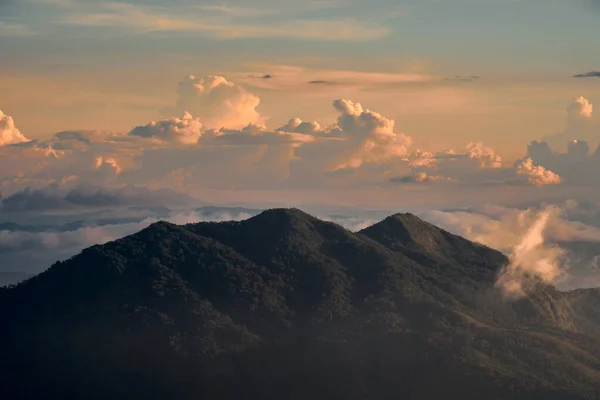 Dimma över Doi Inthanon berget, Chiangmai Thailand. — Stockfoto