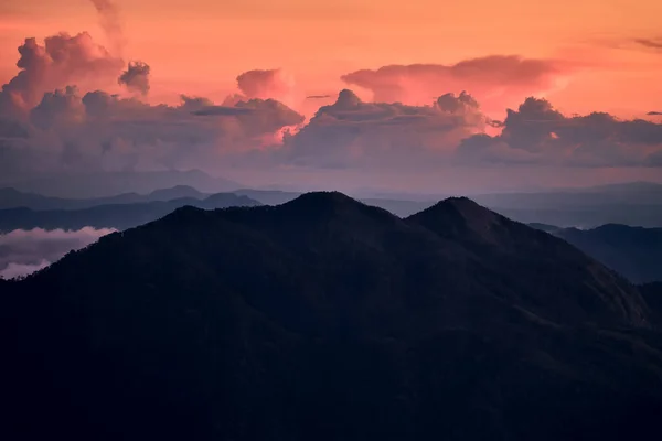 Dimma över Doi Inthanon berget, Chiangmai Thailand. — Stockfoto