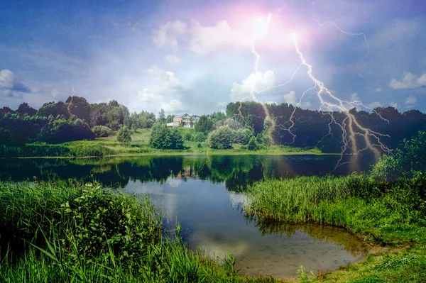 Yıldırım ile doğanın güzel manzara