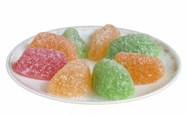 Tatlı meyve reçel plaka üzerinde