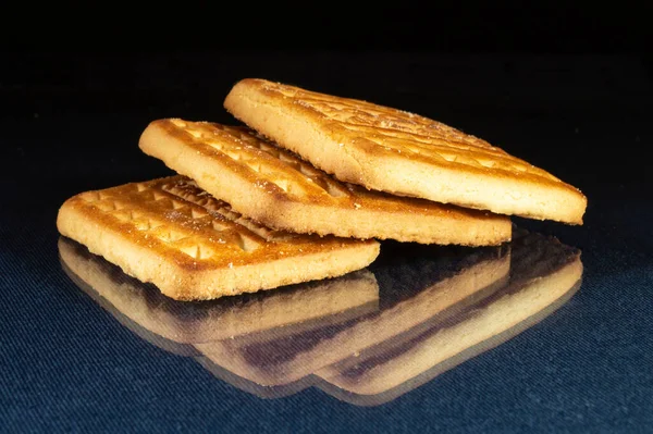 Der Süße Plätzchen Zum Tee Auf Dem Tisch Mit Der — Stockfoto