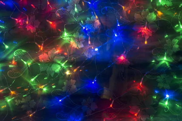 Background from festoon colour light bulb — Stock Photo, Image
