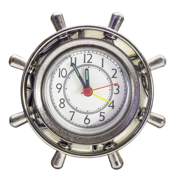 Deniz saat beyaz arka plan üzerinde yalıtımlı beri tekerlek
