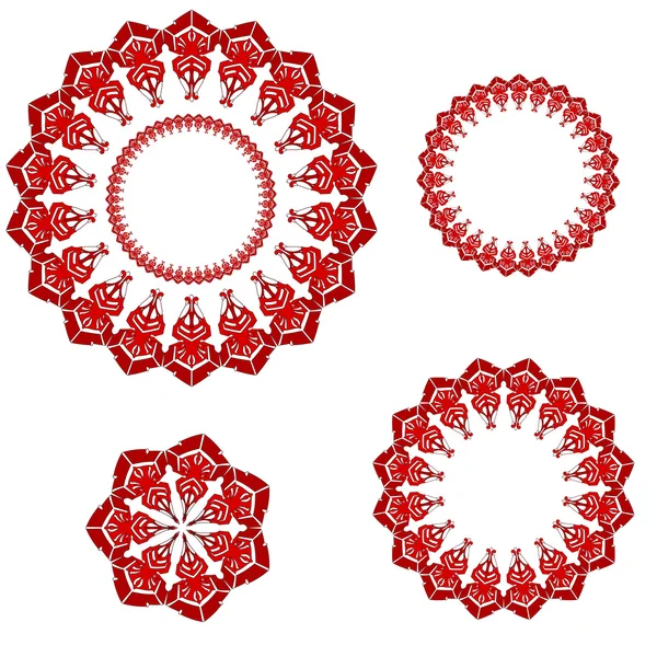 Набор круглых орнаментов — стоковый вектор