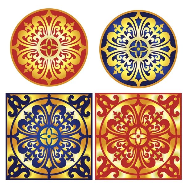 Dekorativní ornament s tradiční středověké Evropské prvky — Stockový vektor