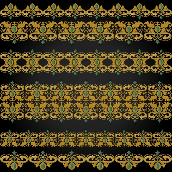 siyah arka plan üzerine geleneksel Ortaçağ sorunsuz öğeleri