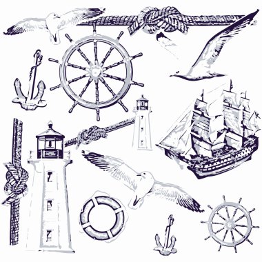 Donanma Tema unsurları ile arka plan