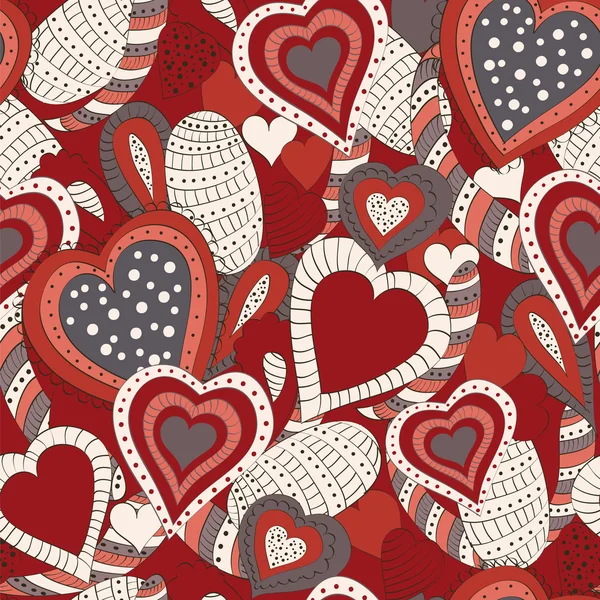 Seamless pattern with hearts — Stock Vector