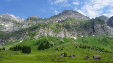 Mountain scenery in Switzerland clipart