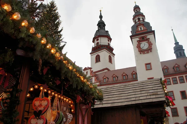 På julmarknaden i chemnitz — Stockfoto