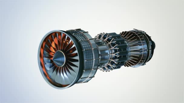 Industrie de l'animation 4.0 Turbine moteur 3d Projection technologique 4k — Video