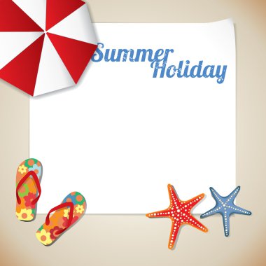 yaz plaj yaz aksesuarları şablonuyla seyahat