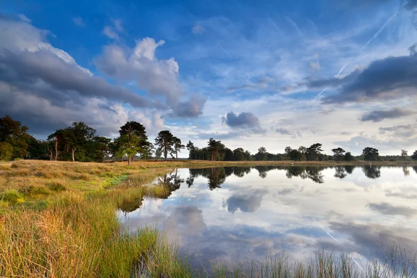 Hermoso cielo reflejado en el lago —  Fotos de Stock