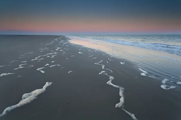 Maré baixa no mar do Norte ao nascer do sol — Fotografia de Stock