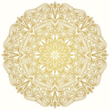 Yuvarlak dekoratif dantel vintage süsleme.