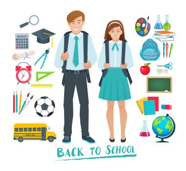 Tasarım Okulu için vektör öğeleri kümesi