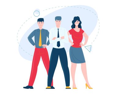 Takım çalışması konsepti düz