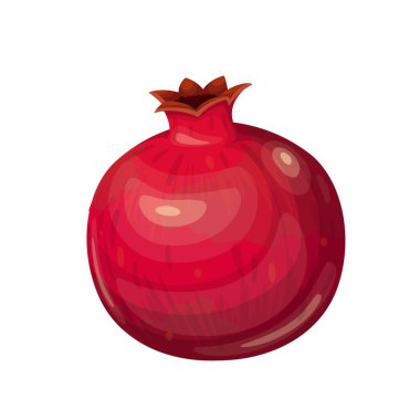 Çizgi film tarzında nar meyvesi.