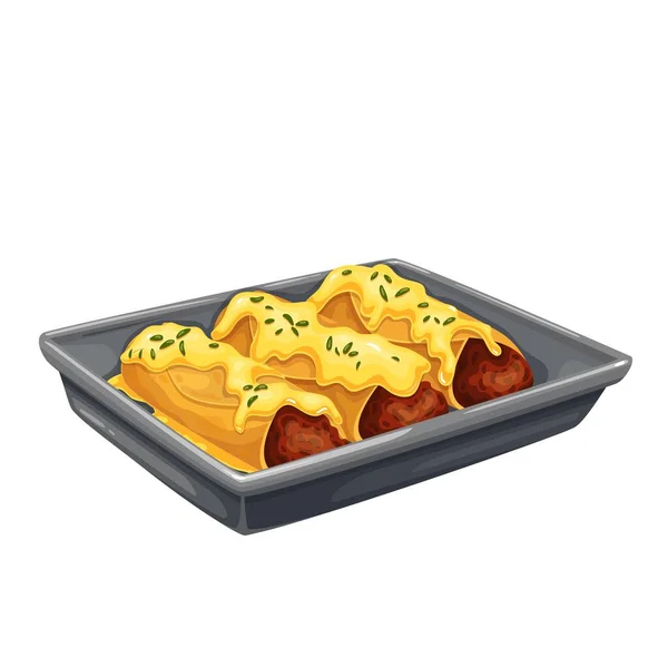 Icono de enchiladas mexicanas — Vector de stock