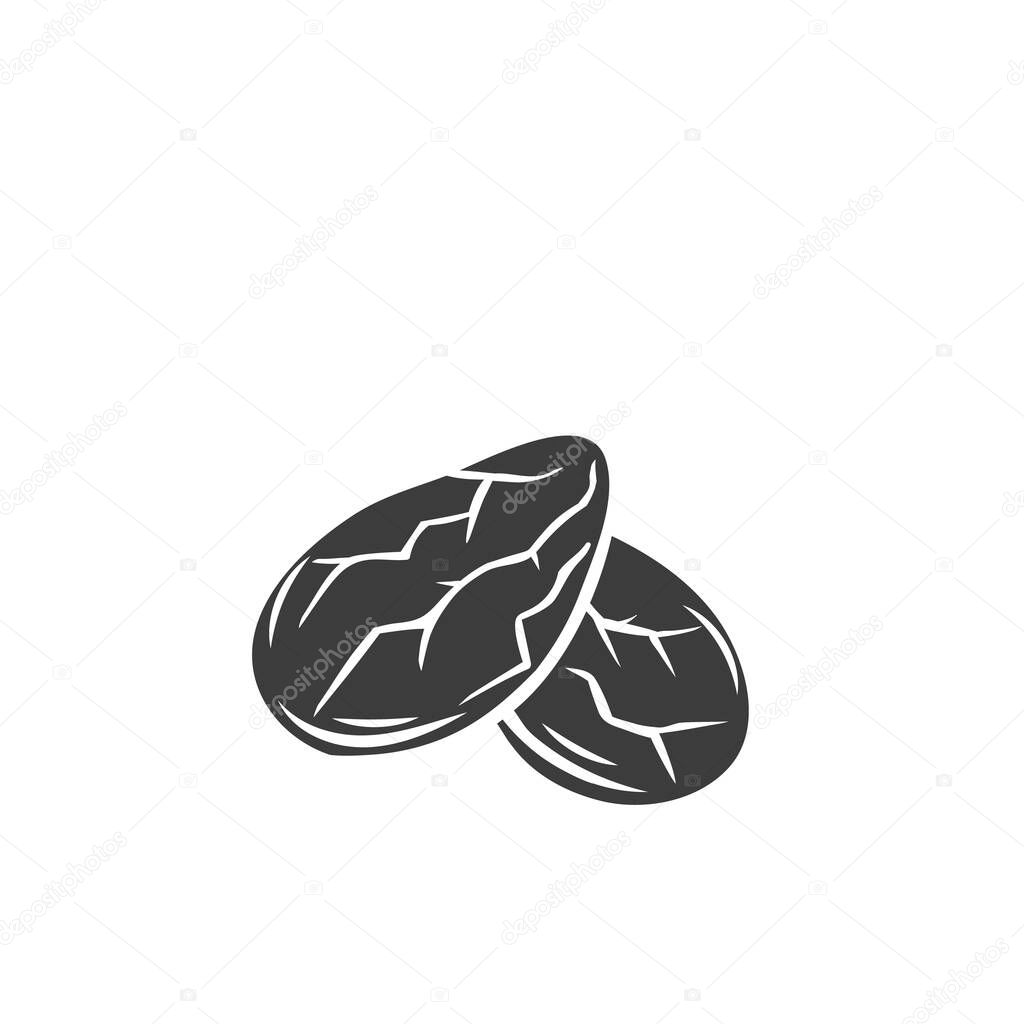 Cocoa beans grain glyph icon