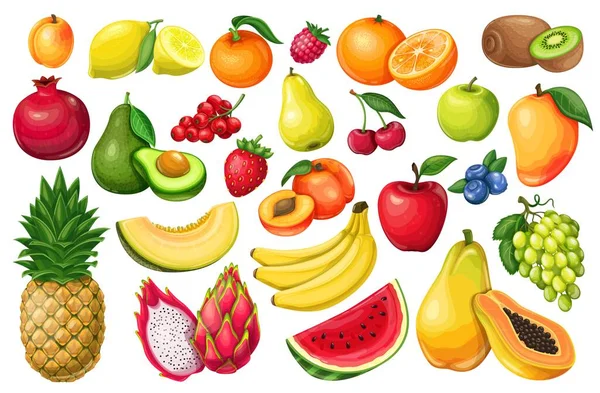 Bayas y frutas icono — Archivo Imágenes Vectoriales