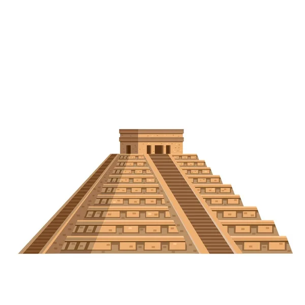 Icono de pirámide maya antigua — Archivo Imágenes Vectoriales