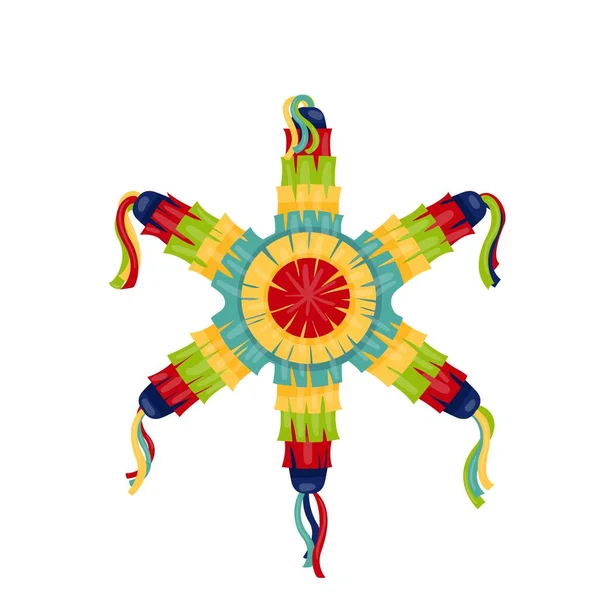 Icono de piñata estrella mexicana — Vector de stock