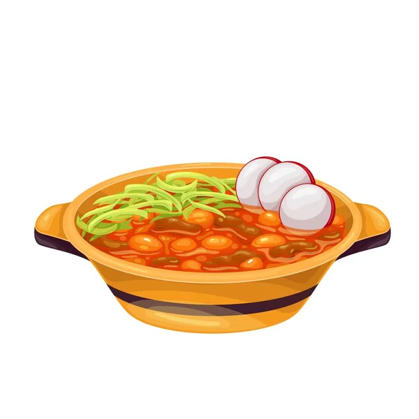 Icono de pozole mexicano — Archivo Imágenes Vectoriales