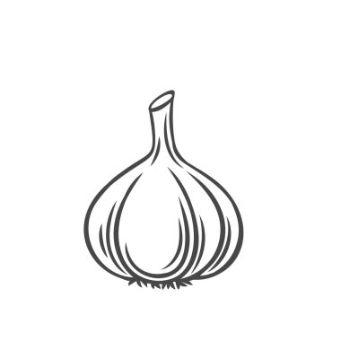 Sarımsaklı sebze ana hatları simgesi