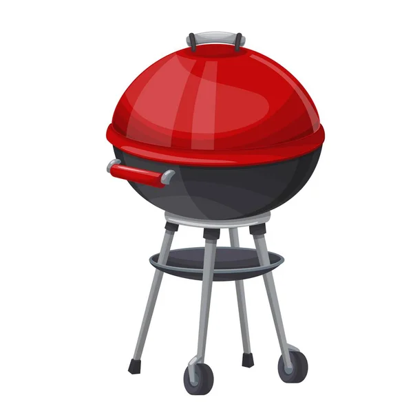 Barbecue bouilloire avec couvercle. — Image vectorielle