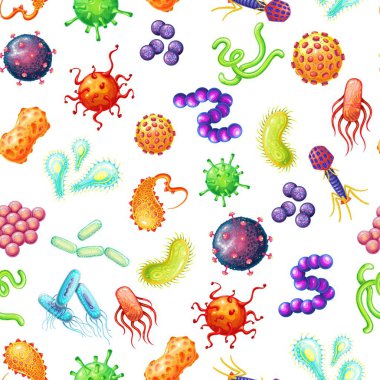 Bakteri ve virüs seamless modeli