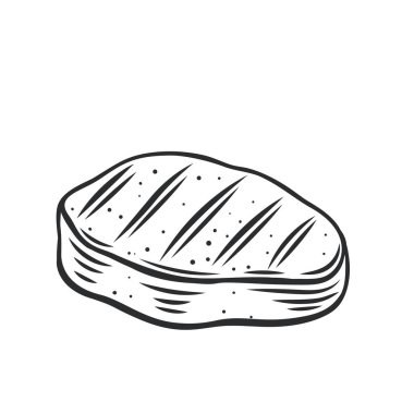 Grilled meat steak icon outline icon