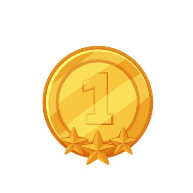 Golden medal , first plase trophy or sport award.
